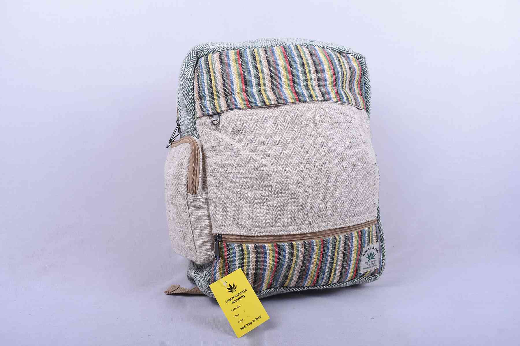 Square Shape  Hemp Backpack
