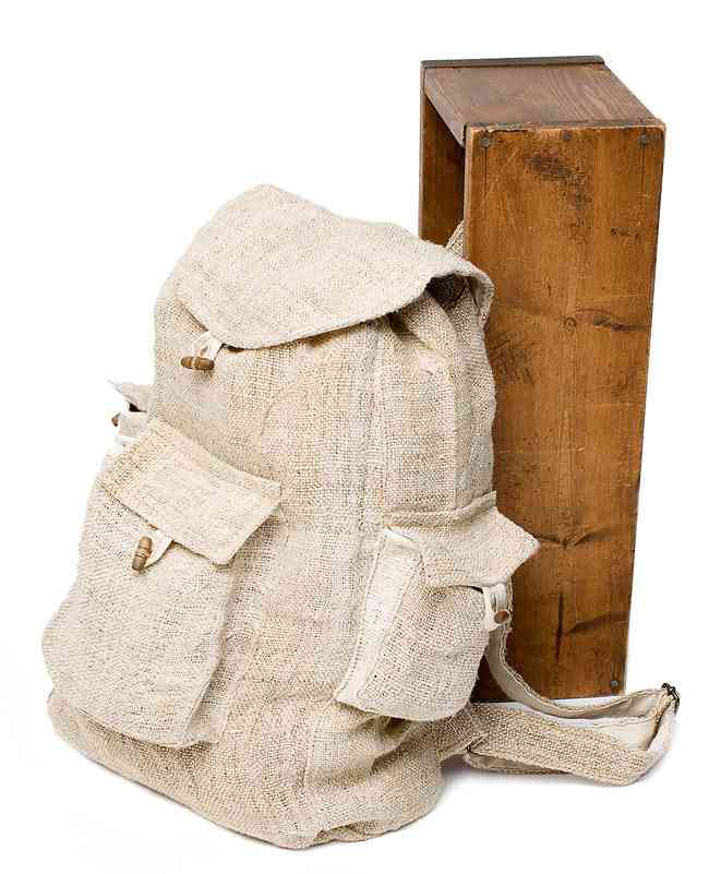Natural 3 Pocket Hemp Backpack - 3