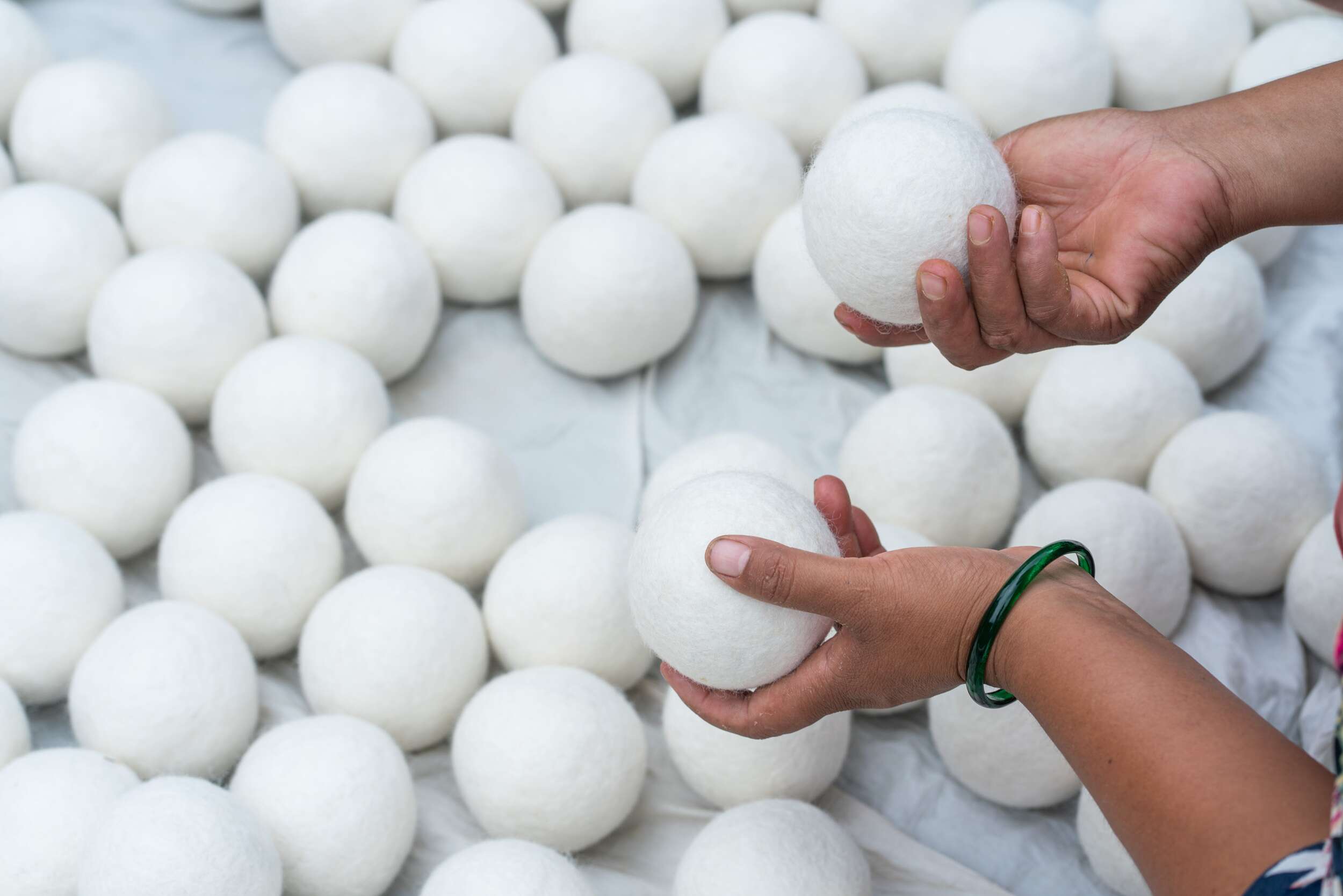 White Felt Dryer Balls - 4