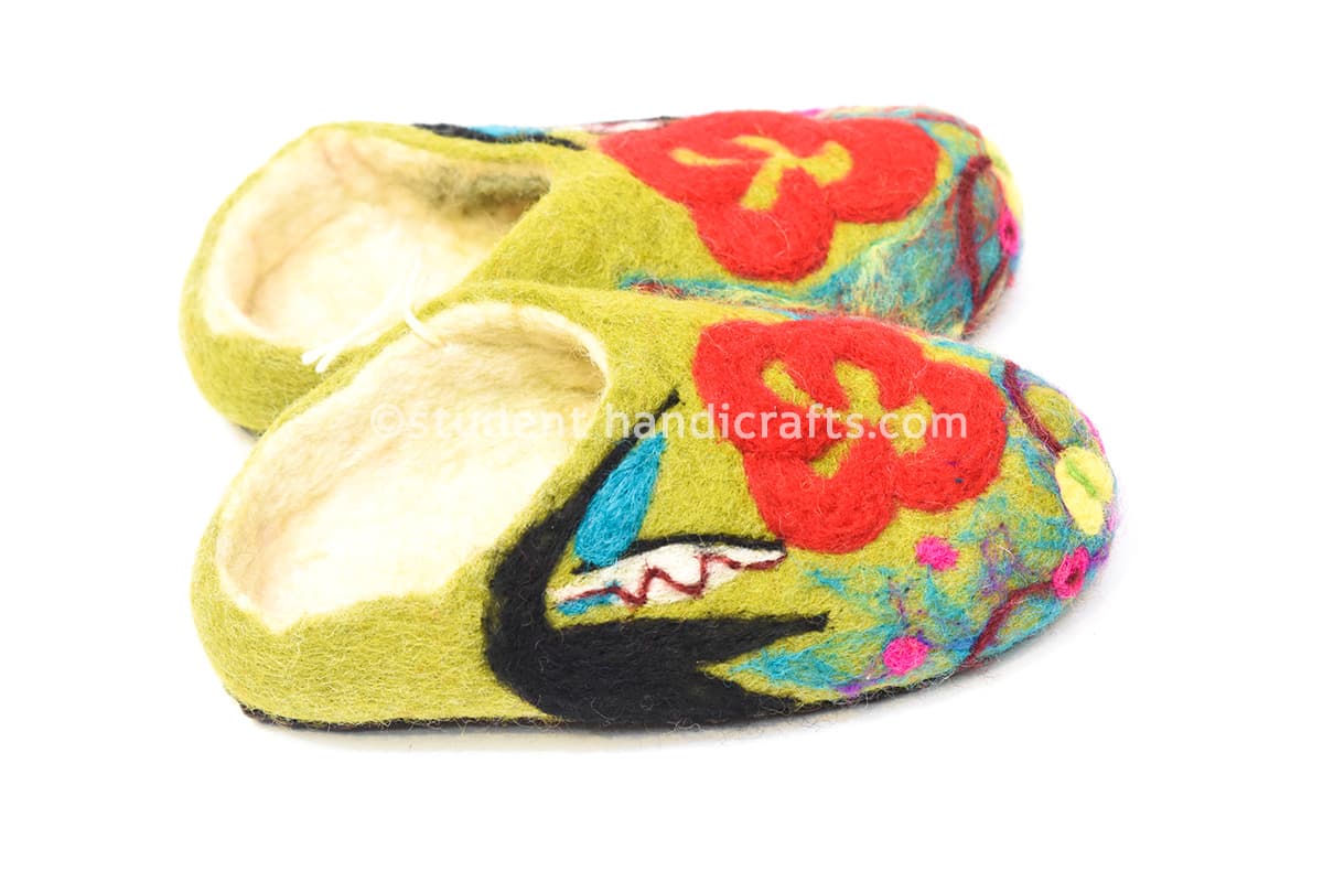 Felt Flower Kindle Woollen Shoes - 2