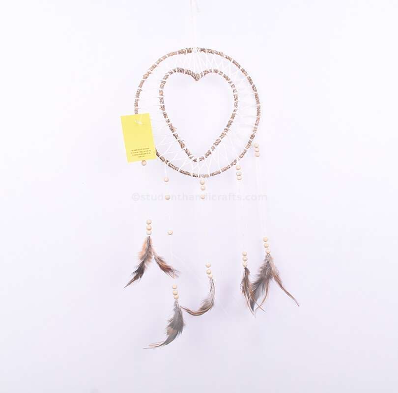 White Love Heart Dream Catcher