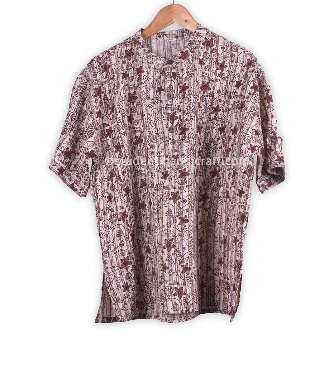 Flower Print Khadar Kurtha