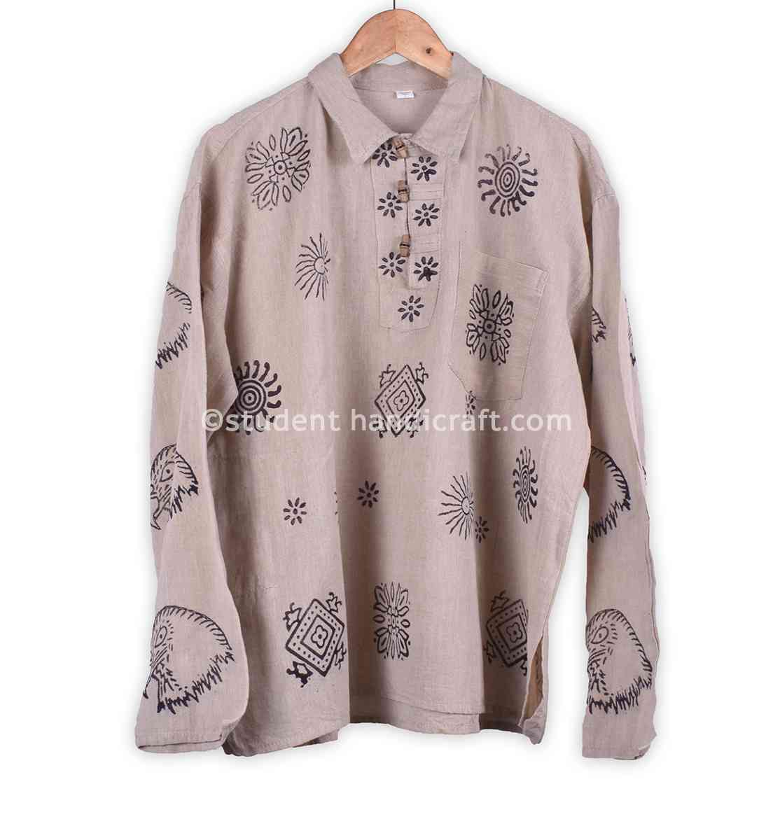 Fine Cotton Block Print Kurtha