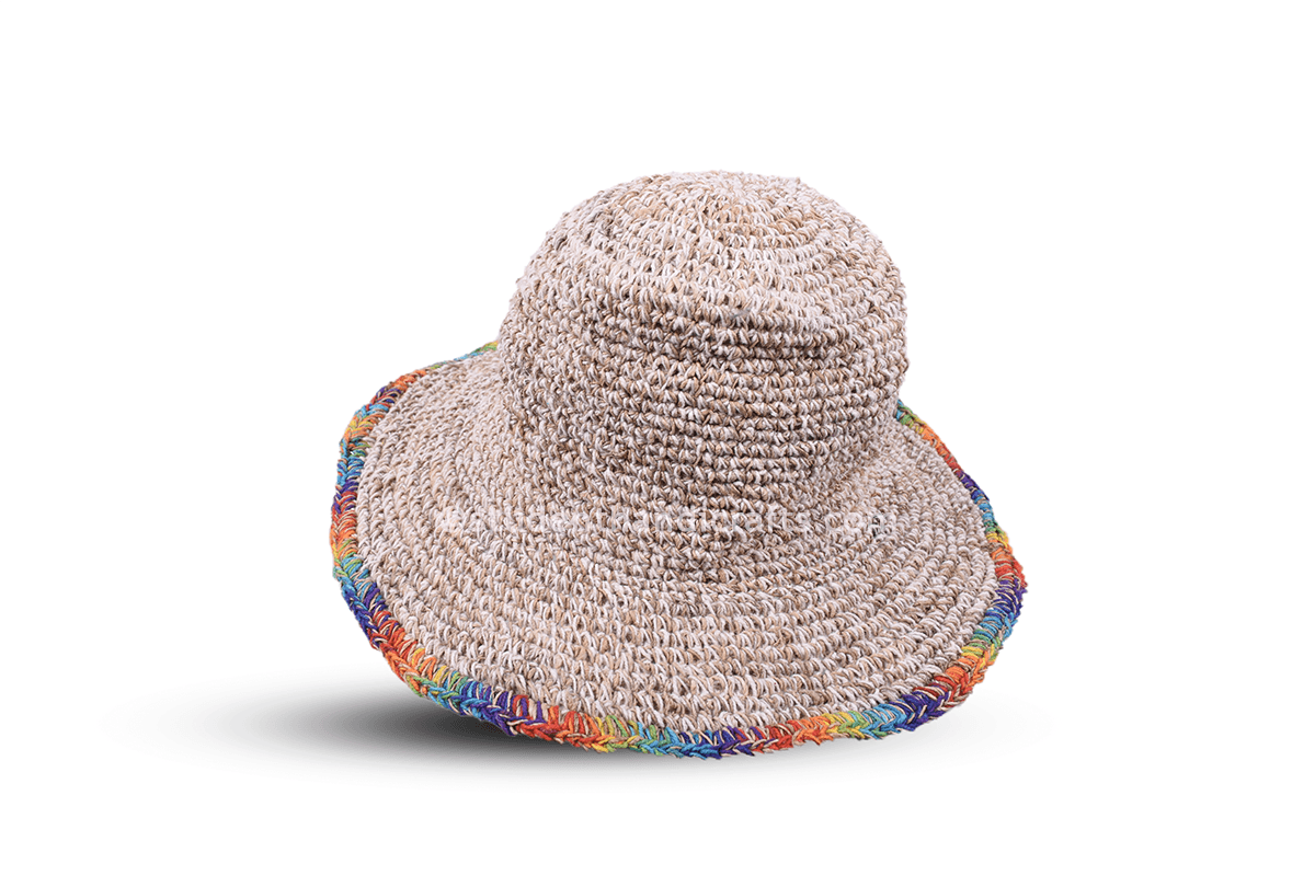 Hemp Rainbow Border Hat
