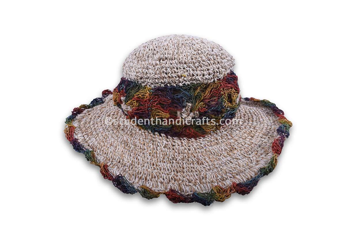 Hemp Rainbow Flower Hats