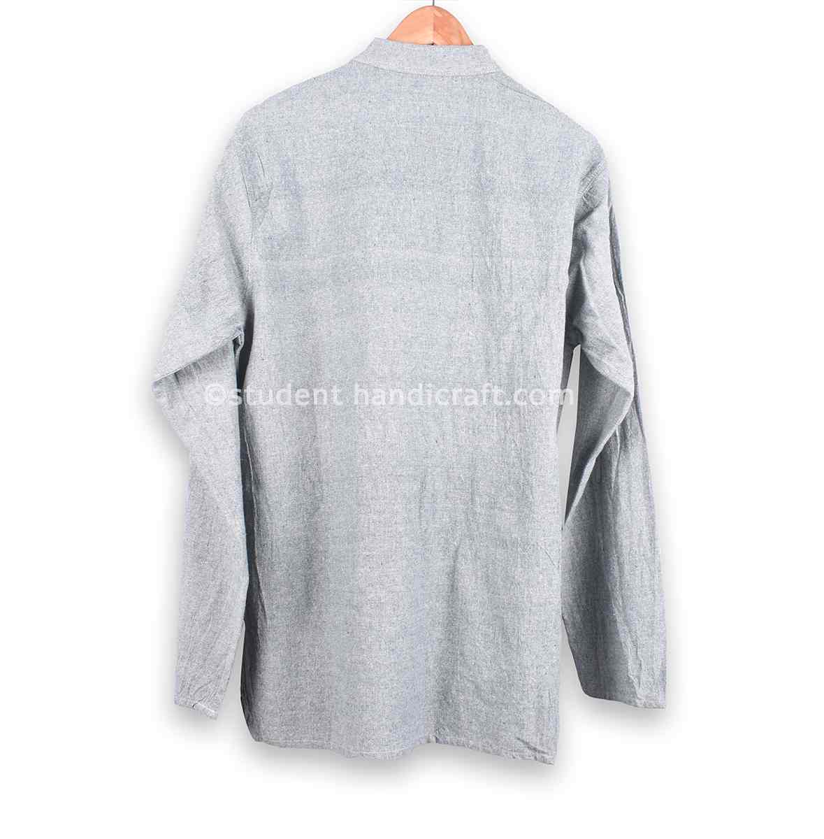 Fine Cotton Gray  Kurtha - 2