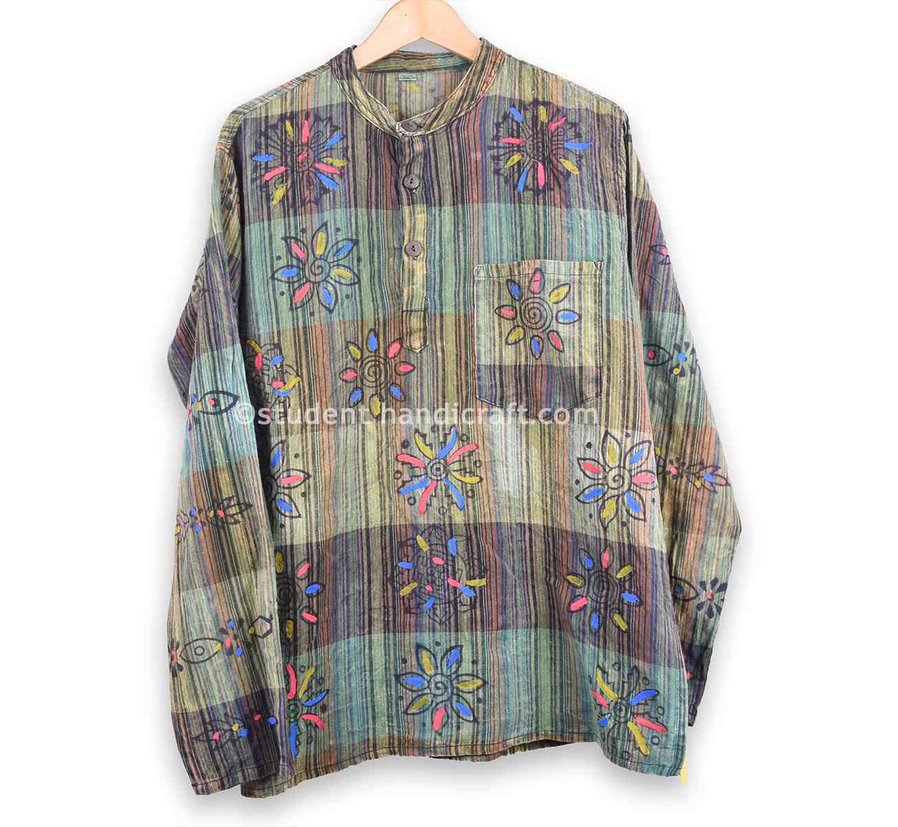 Cotton Flower Block Print Dharkey Kurtha