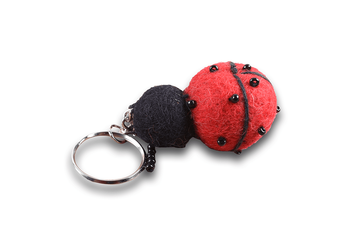 Felt Ladybug Key Ring