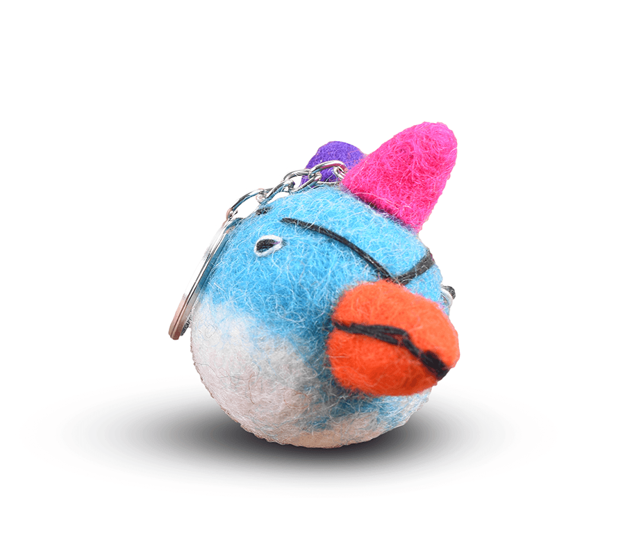 Felt Angry Bird Key Ring