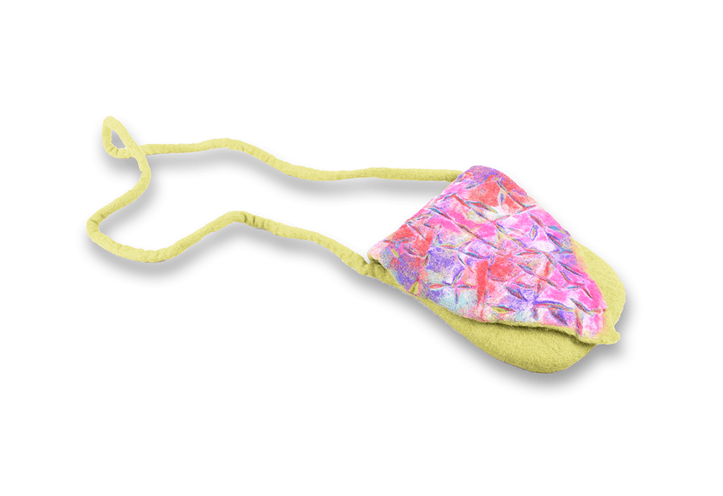 Felt Tie Die Leaf Stripe Bag - 2