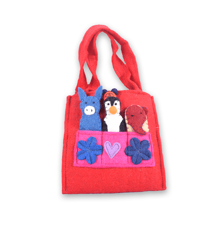 Felt Puppet Hand Bag