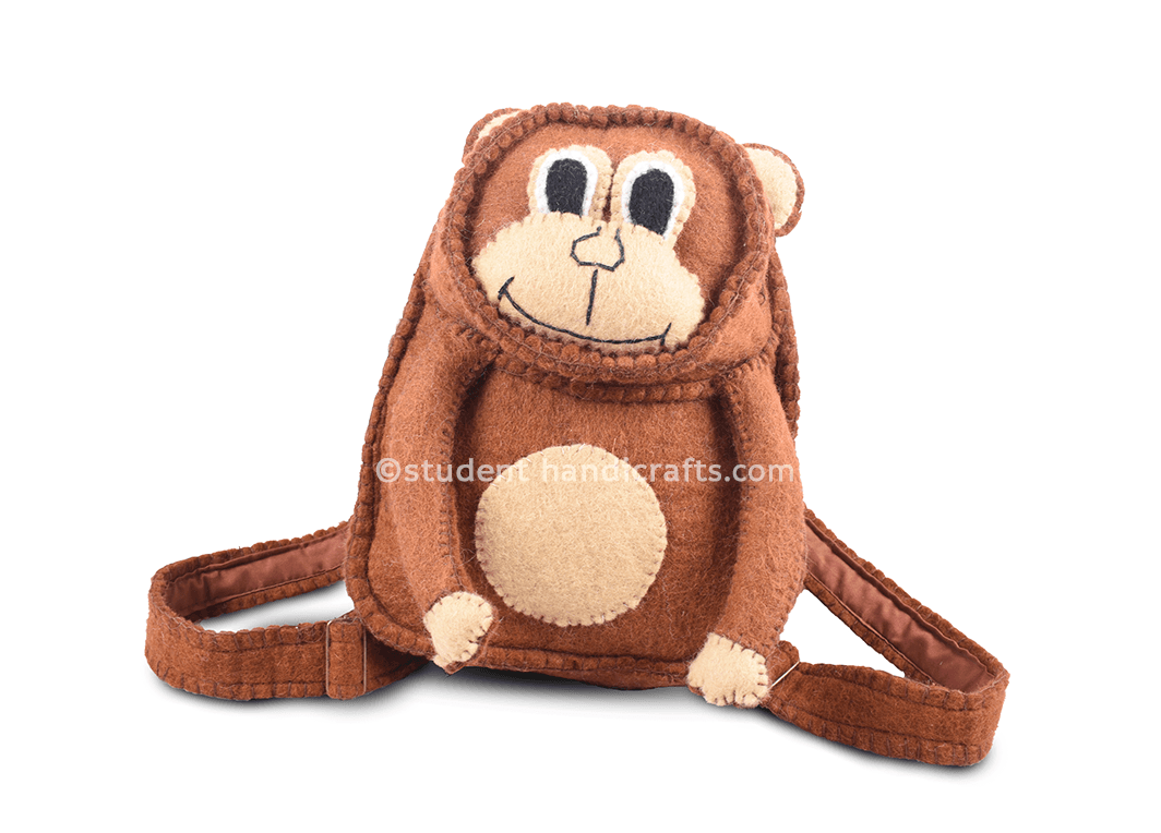 Felt Monkey Backpack