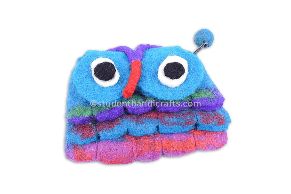 Felt Owl Face Purse