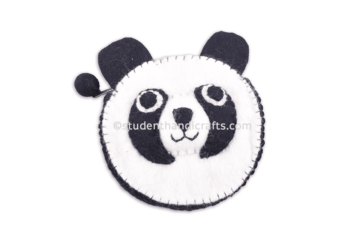 Felt Panda Face Purse
