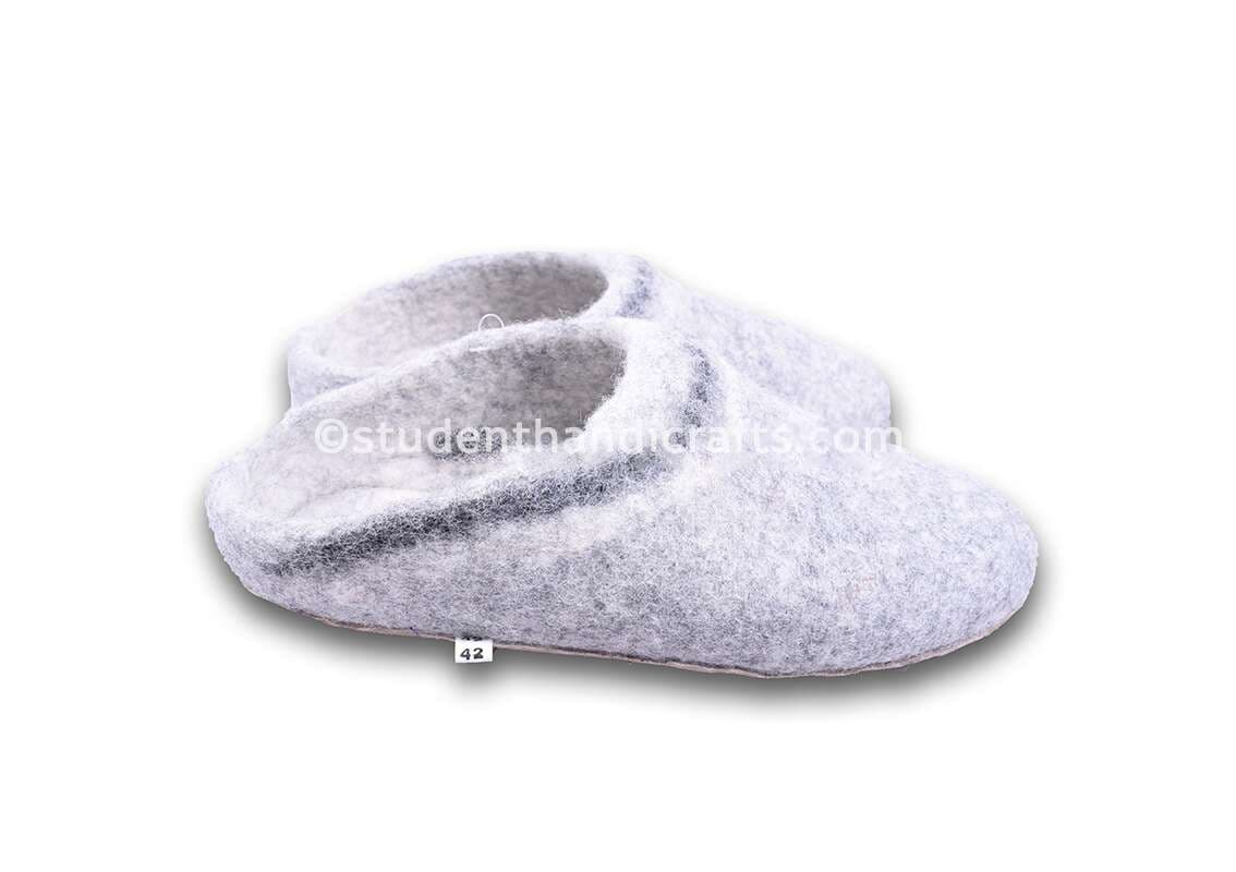 Felt Natural Grey Woollen Shoes