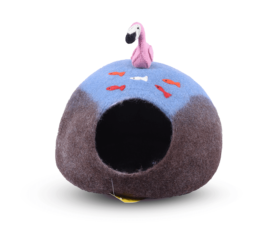 Felt Duck and Fish Cat House
