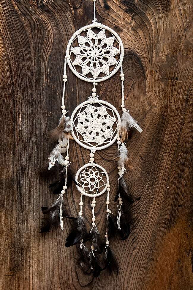 3 Ring White Dream Catcher