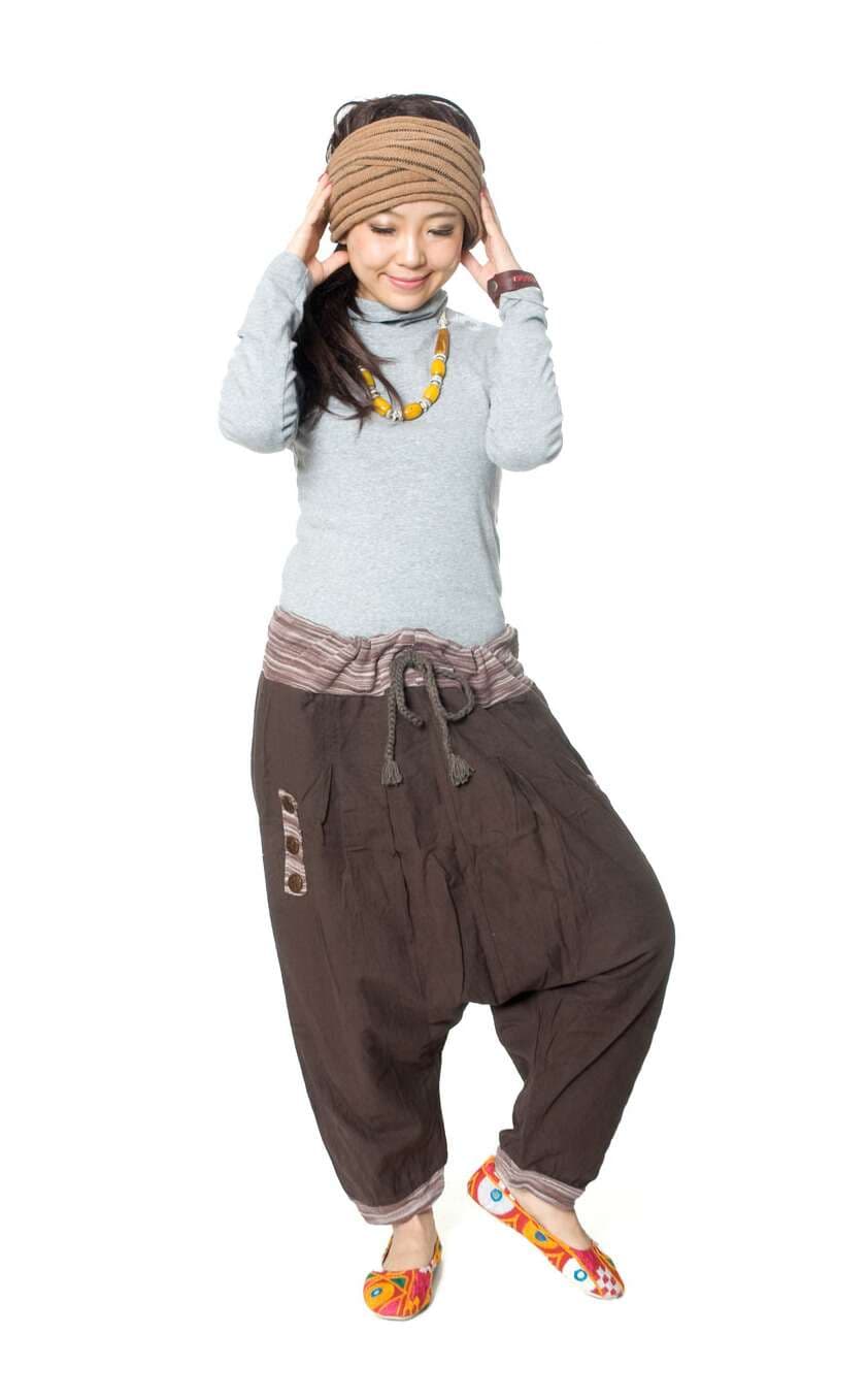 Brown Long Cotton Trouser