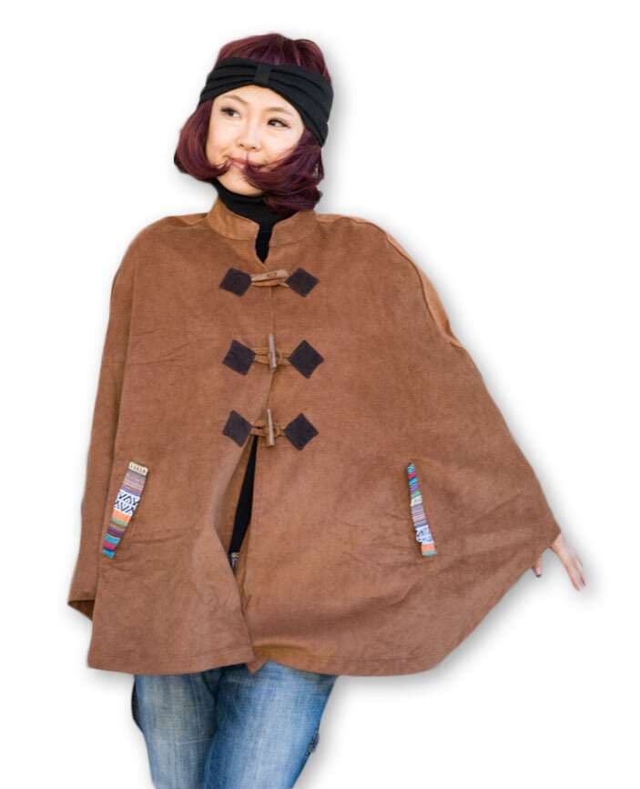 Cotton Madal Button V Shape Pancho