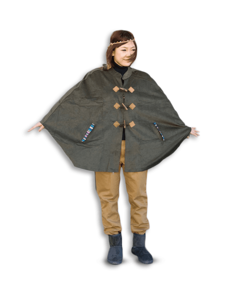 Cotton Army Green Pancho