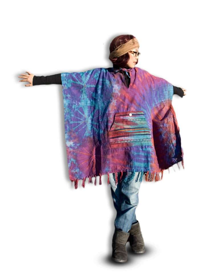 Cotton Tie Die Pancho