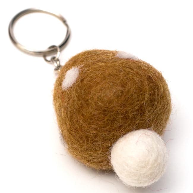 Brown Felt Key Ring - 3