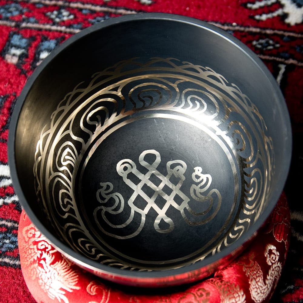 High-quality black singing bowl - 4