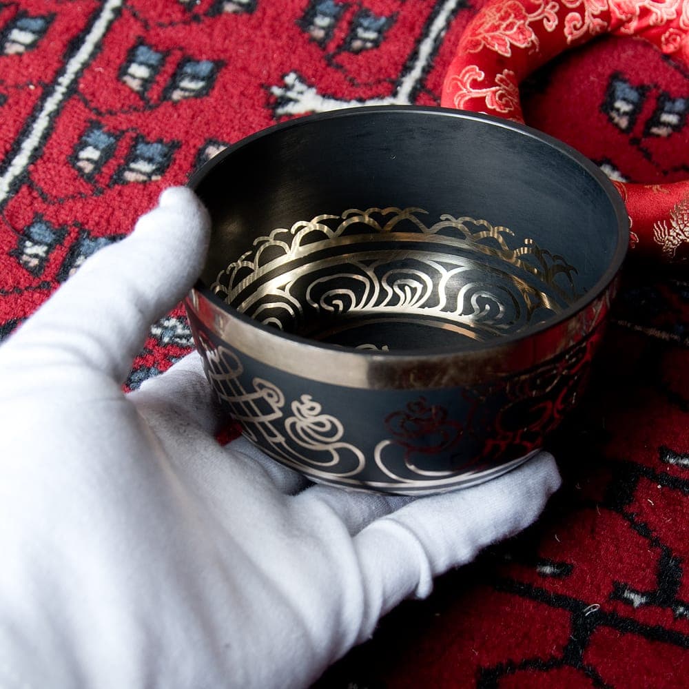 High-quality black singing bowl - 2