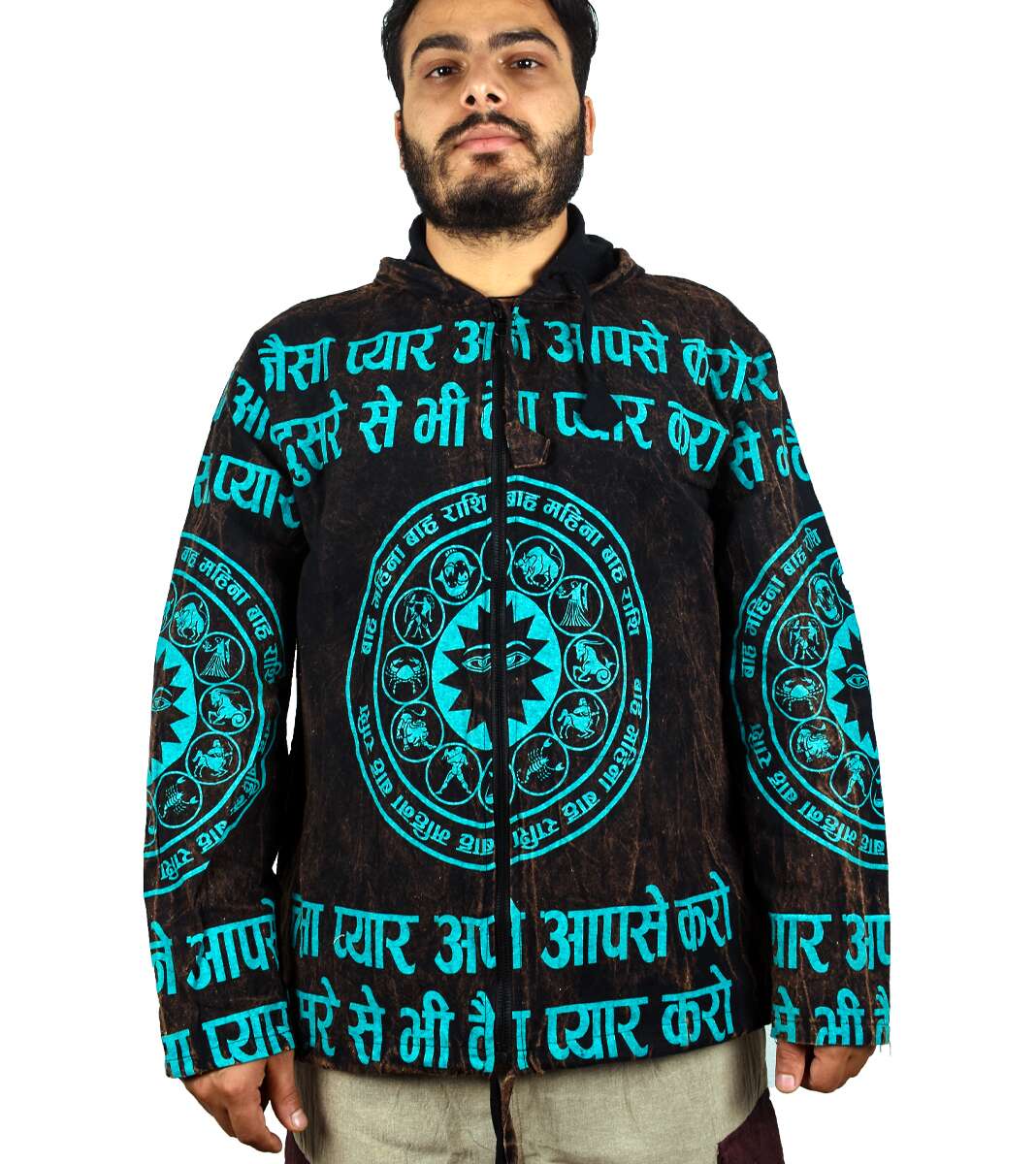 Text Printed Cotton Jacket