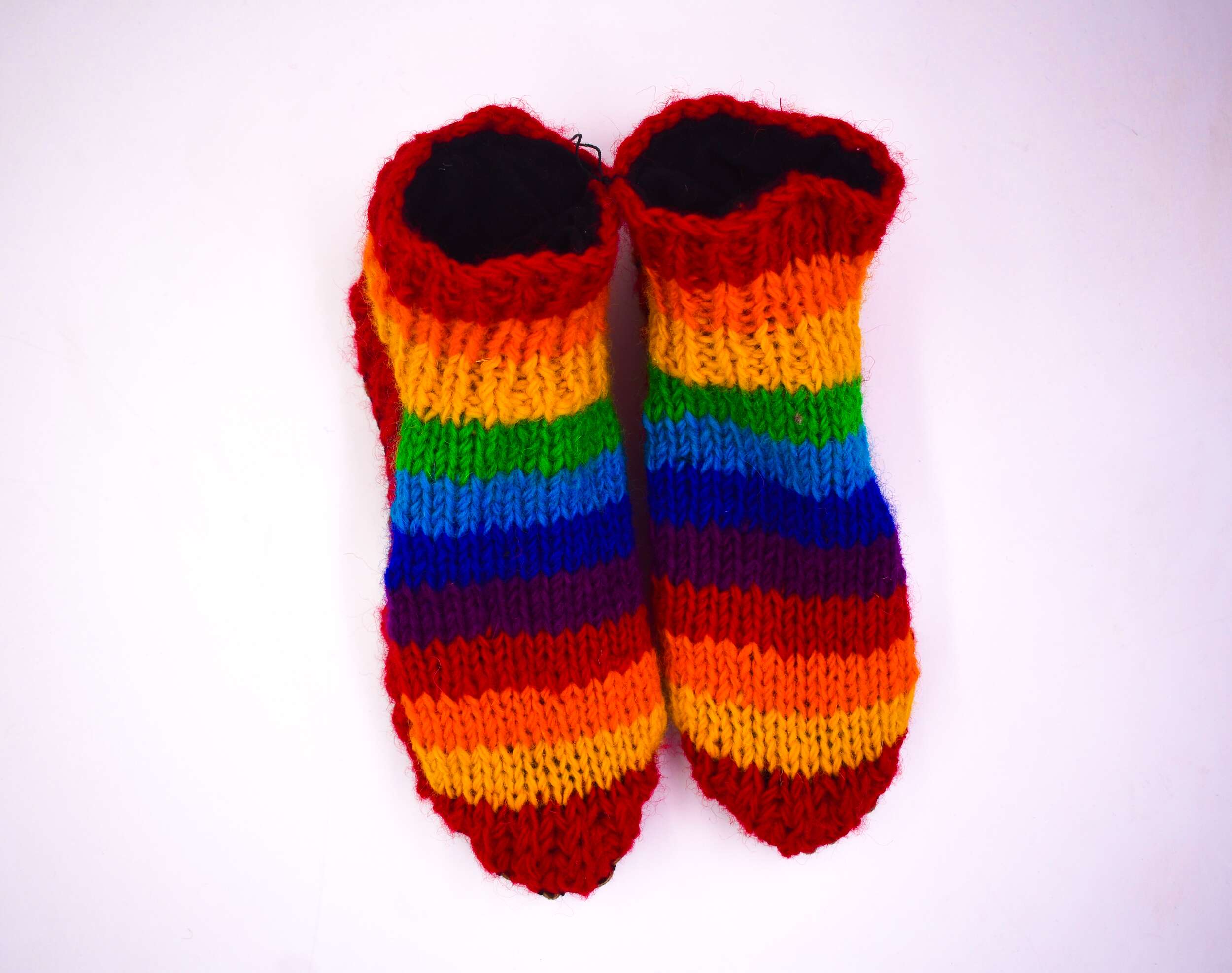 Rainbow Wool Room Shoes