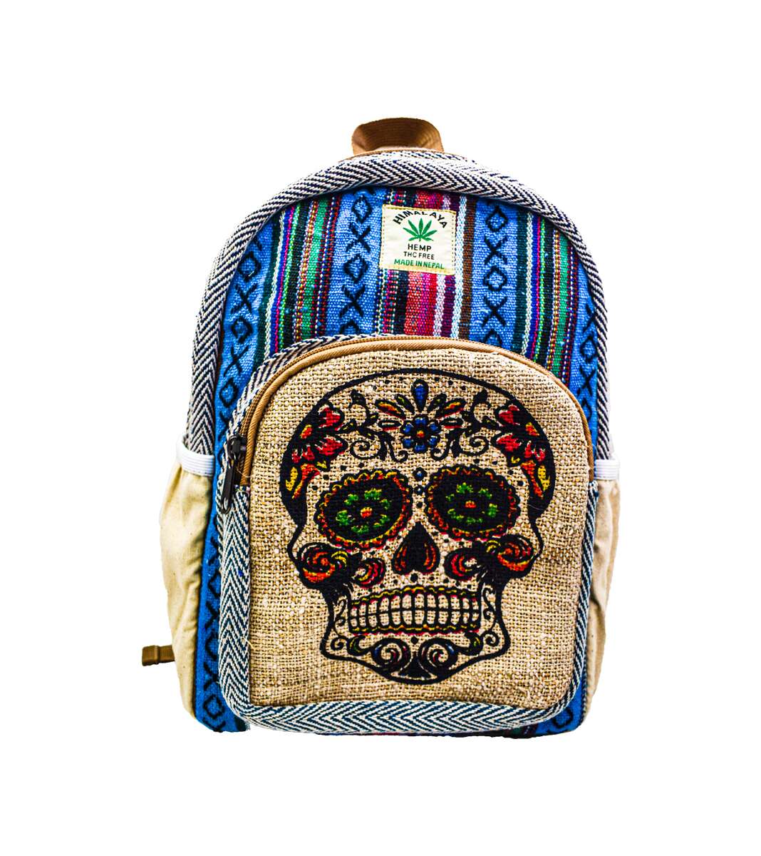 Skull Printed Hemp Backpack