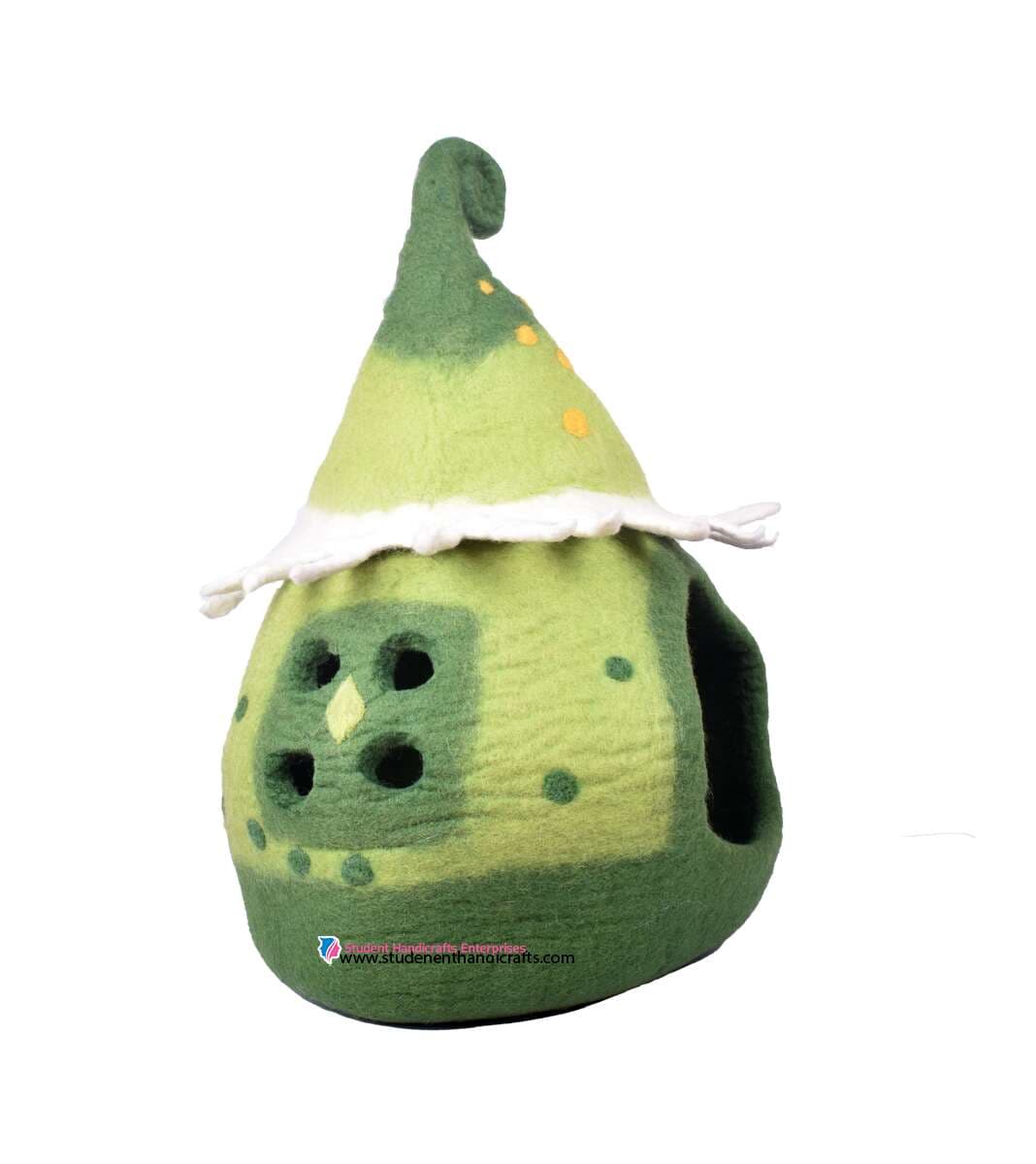 Wool Felted Cat House - 2